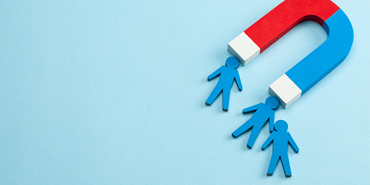 Magnet attracting buyers to a business.